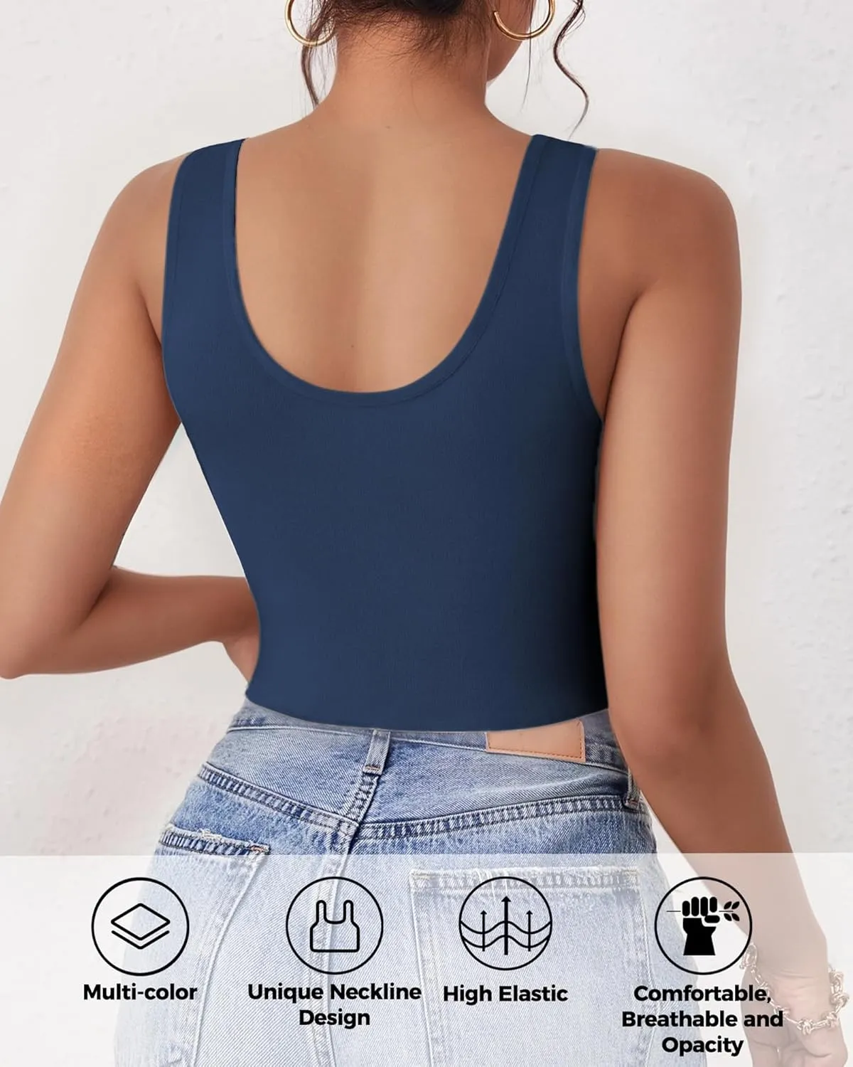 1-3Pcs Crop Tops for Women, U Neck Sleeveless Tank Tops, Basic Cropped Racerback Going Out Tops Athletic Sports Shirts