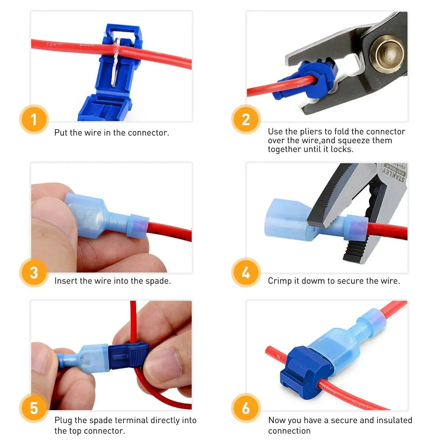 120Pcs Quick Splice Wire Terminals