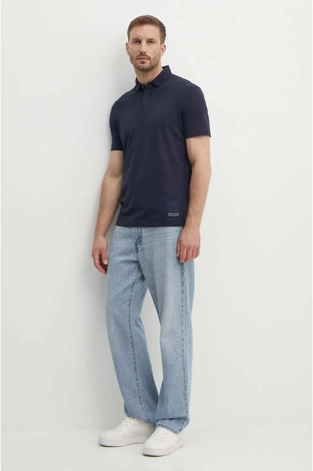 Armani Exchange Men's Limited Milano Edition Regular Fit Patch Logo Polo