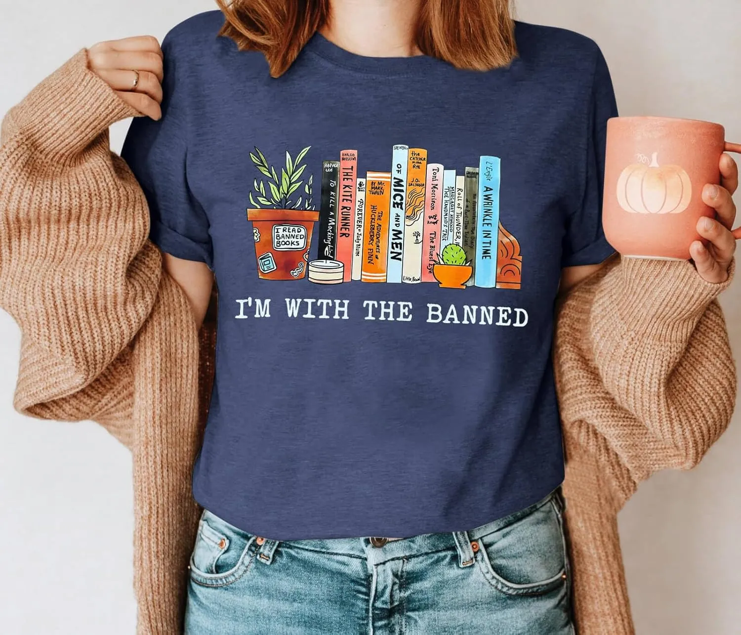 Banned Books Shirts for Women Reading Tshirts Gifts for Teacher Bookworm Readers Librarian Bibliophile Tee Tops S-XXL