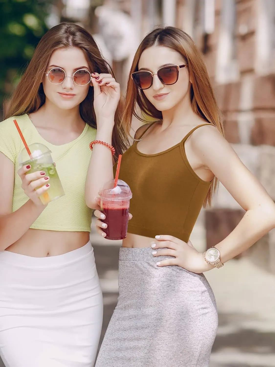 Boao 4 Pack Women's Cropped Tank Tops, Cotton Spaghetti Strap Crop Top Basic Sports Crop Cami Half Camisoles for Teen Girls