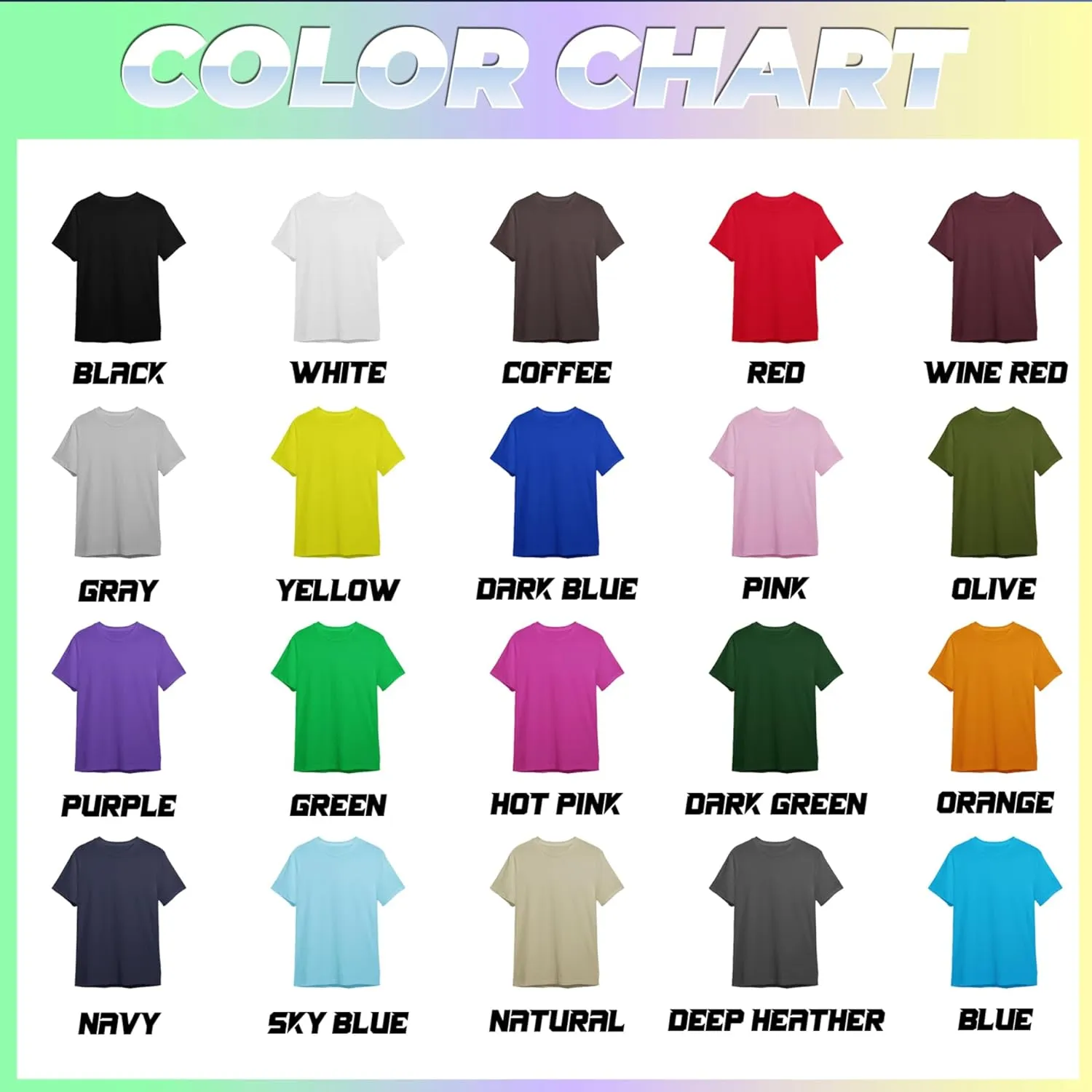 Custom T Shirts Made in USA Bulk Customized Heavy Cotton T-Shirts Design Your Own Personalized Shirts Wit Logo Text