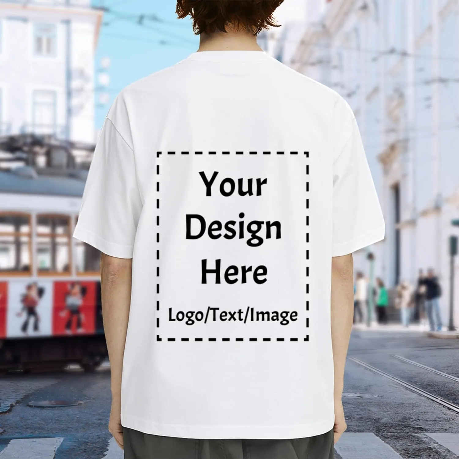 Custom T Shirts Made in USA Bulk Customized Heavy Cotton T-Shirts Design Your Own Personalized Shirts Wit Logo Text