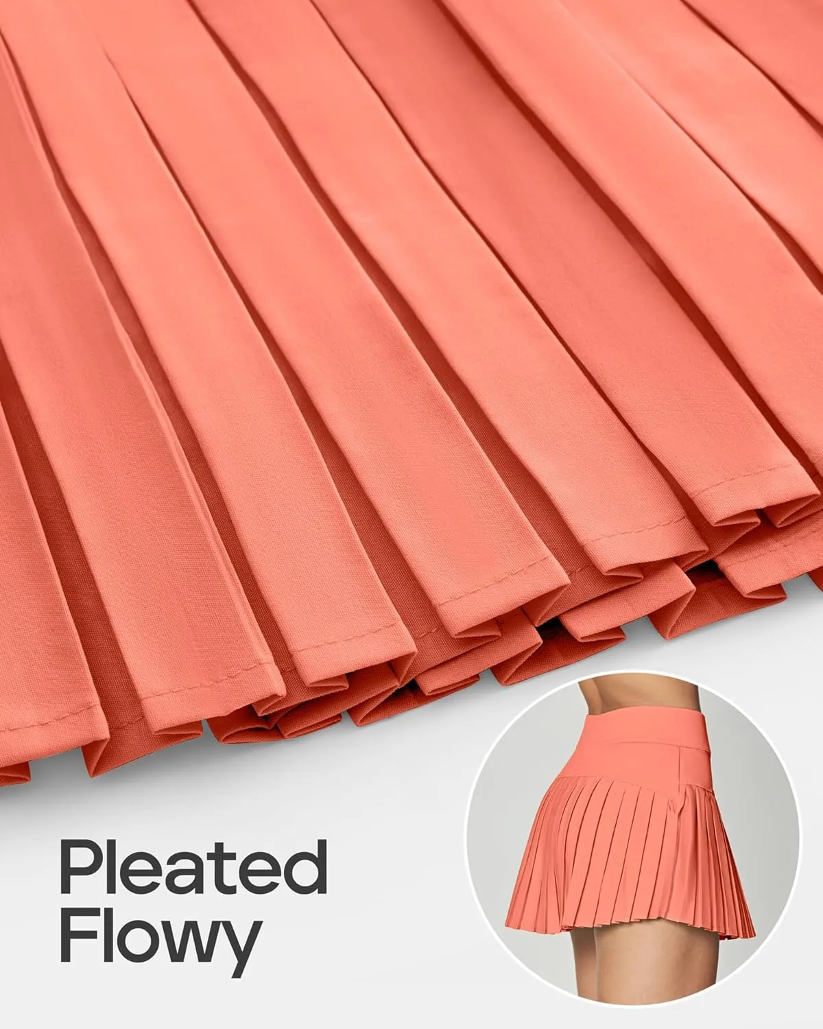 Ewedoos Pleated Tennis Skirts for Women Athletic Skirt with Shorts Underneath Skorts for Woman with Pockets for Golf