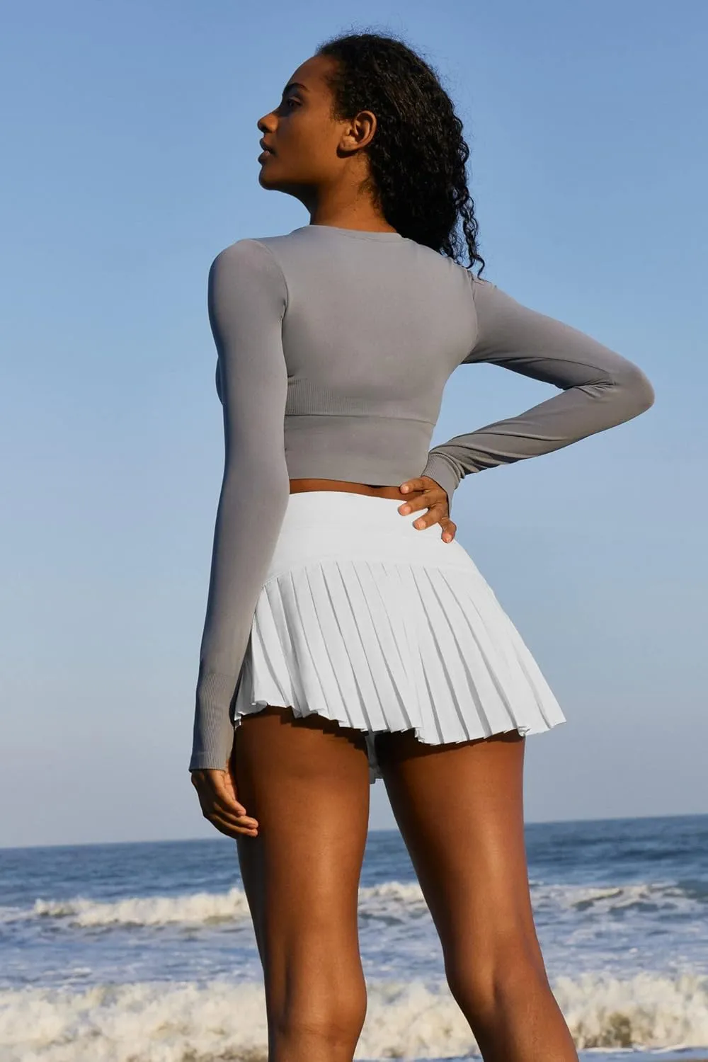 Ewedoos Pleated Tennis Skirts for Women Athletic Skirt with Shorts Underneath Skorts for Woman with Pockets for Golf