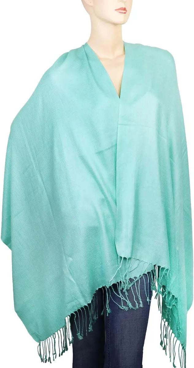 Falari Women's Soft Solid Color Pashmina Shawl Wrap Scarf Wedding Favors Bride Bridesmaid Gifts Evening Dress