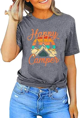 Graphic Tees for Women Short Sleeve Tshirts,Womens Summer Tops Crewneck Shirt Blouse