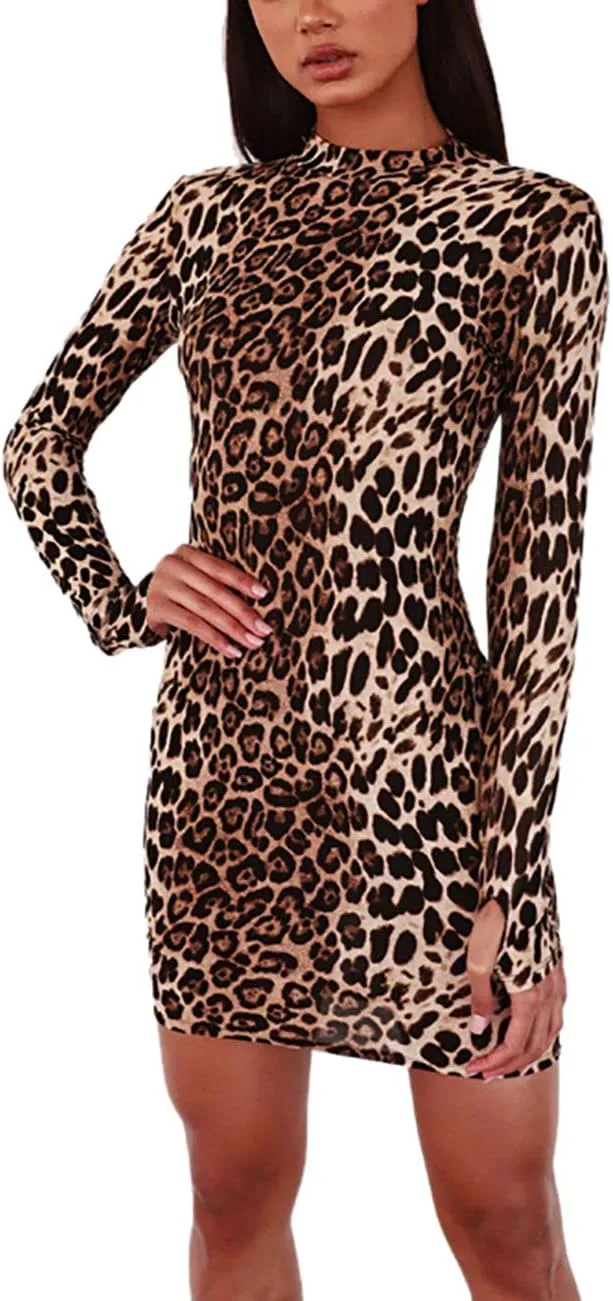 LYKSAW Queen.M Women's Sexy Bodycon Dress Knitting Casual Club Party Slim Short Mini Dress