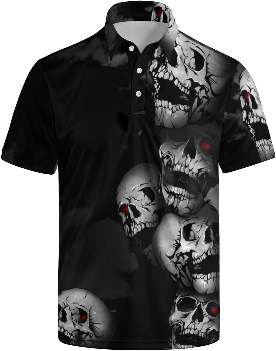 Mens Funny Polo Shirts, Short Sleeve Golf Shirts, Moisture Wicking Quick-Dry Business Casual Shirt for Men