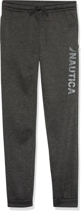 Nautica Boys' Pull-on Fleece Jogger Sweatpant, Drawstring Closure