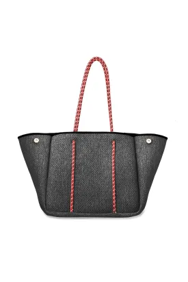 Neoprene Tote, Black Heather