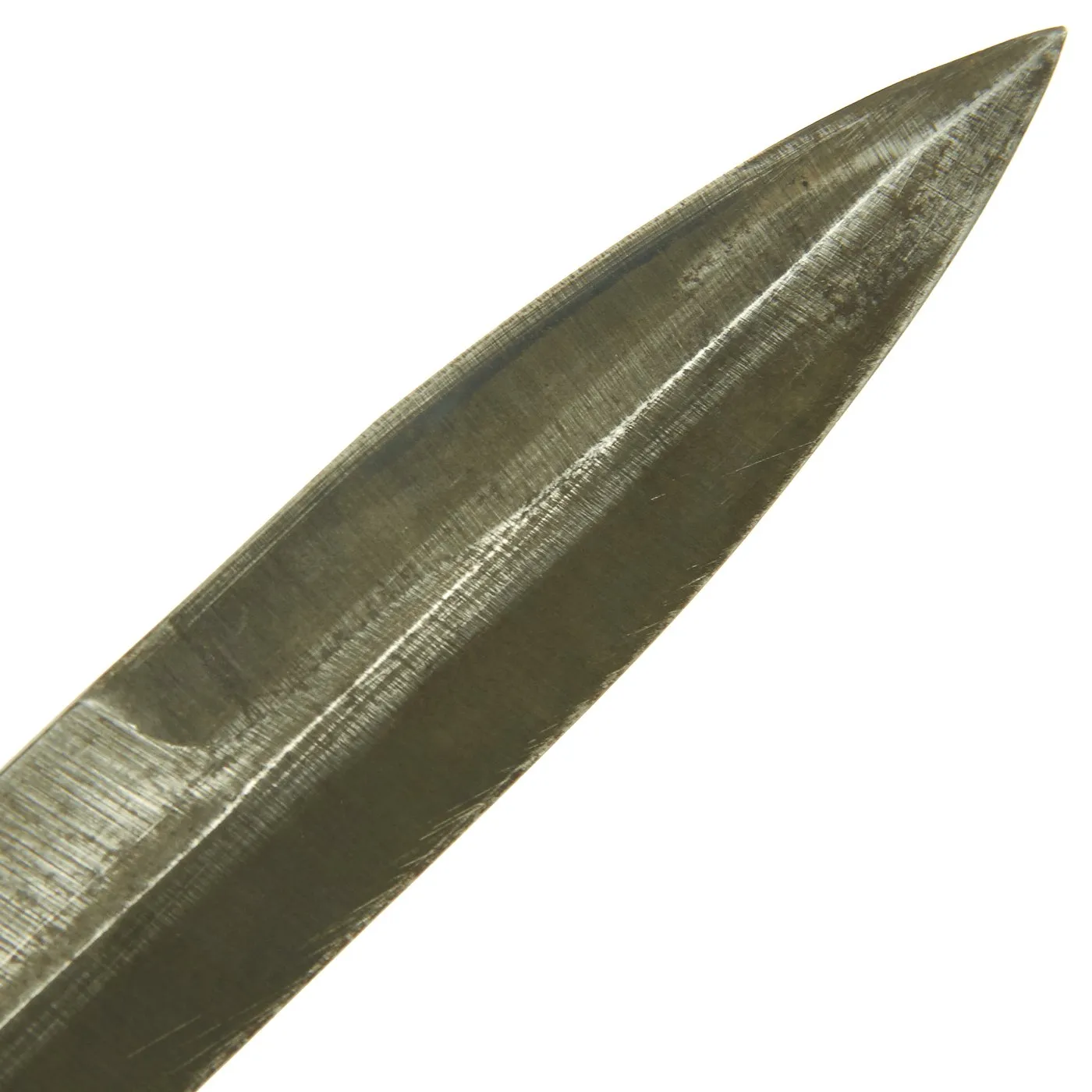 Original U.S. WWII 88th Infantry Division Blue Devils Named M3 Blade Marked Fighting Knife by Utica with M6 Leather Scabbard