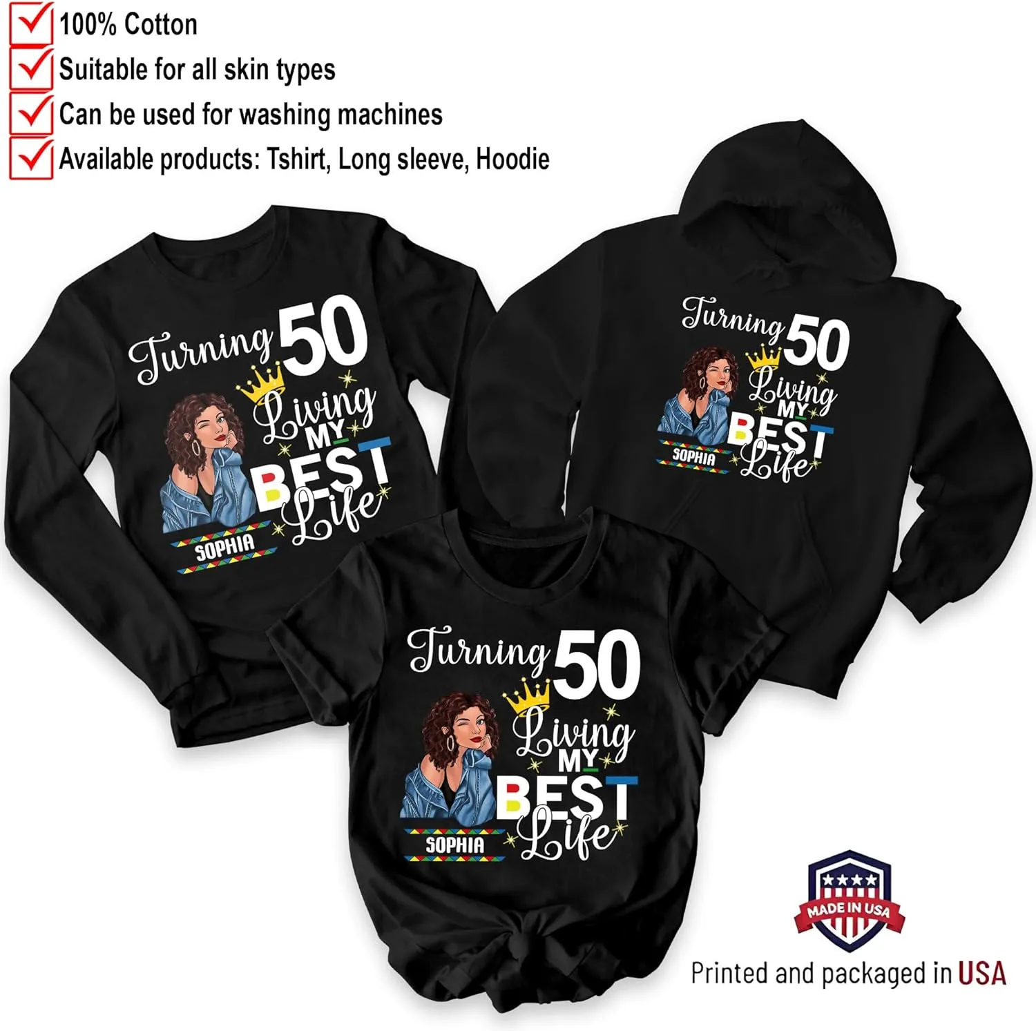 Personalized Birthday Shirts for Woman, Birthday Gifts for Her, Custom Photo Birthday Shirt, Its My Birthday Shirt Women