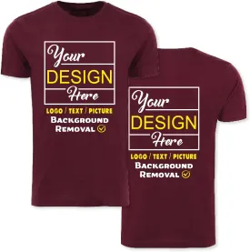 Personalized Image/Text for Your Company/Wedding/Greetings with Digital Printing | Unisex Adult | Custom T-Shirt