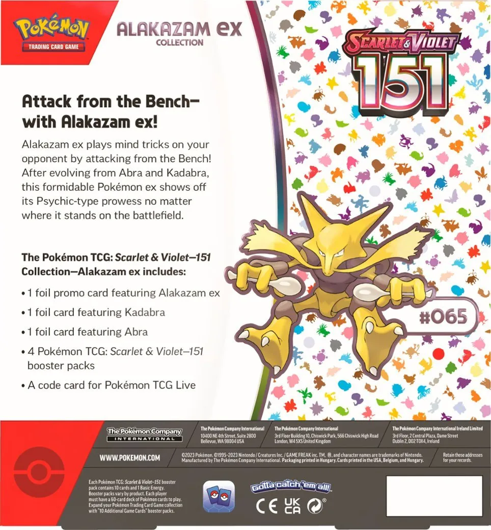 PRE-ORDER Pokemon Scarlet and Violet 151 Alakazam Ex Box