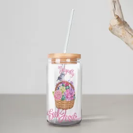 Seek Jesus Soda Can Glass