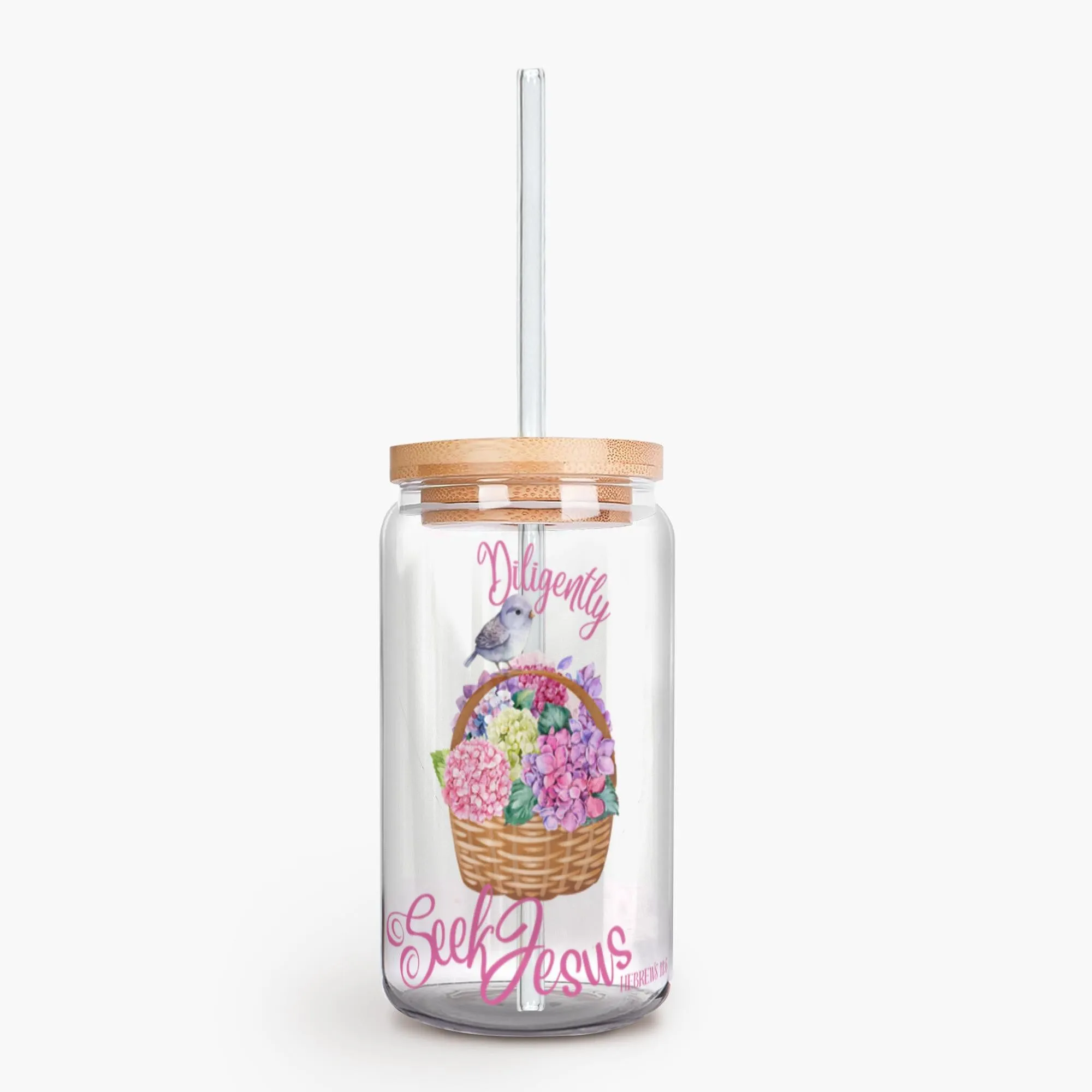 Seek Jesus Soda Can Glass