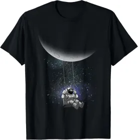 Space Themed For Men Women Outer Space Moon Galaxy Astronaut T-Shirt