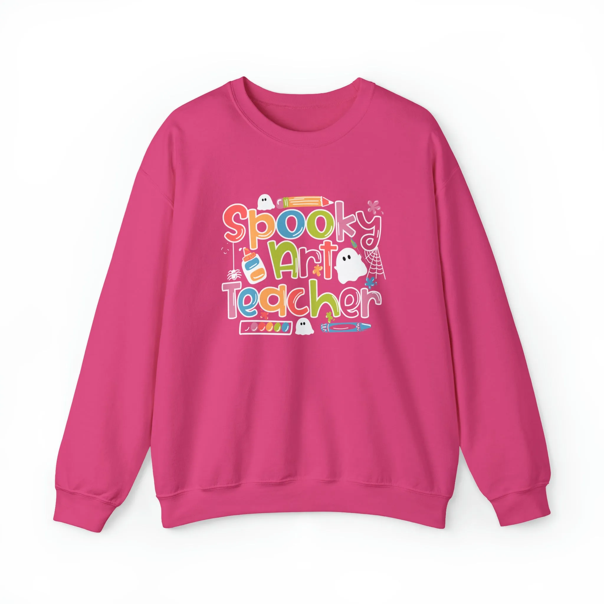 Spooky Art Teacher Unisex Heavy Blend™ Crewneck Sweatshirt