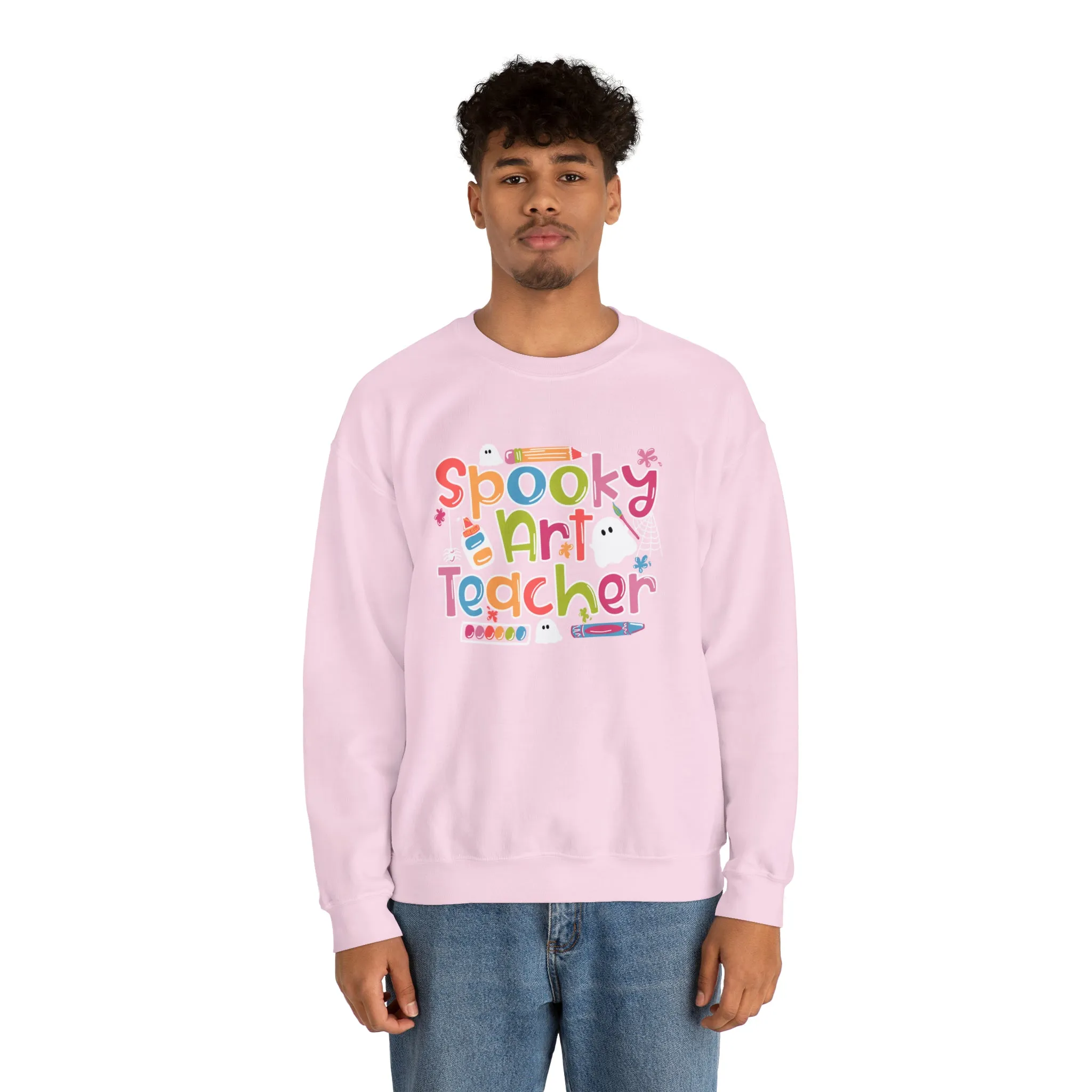 Spooky Art Teacher Unisex Heavy Blend™ Crewneck Sweatshirt