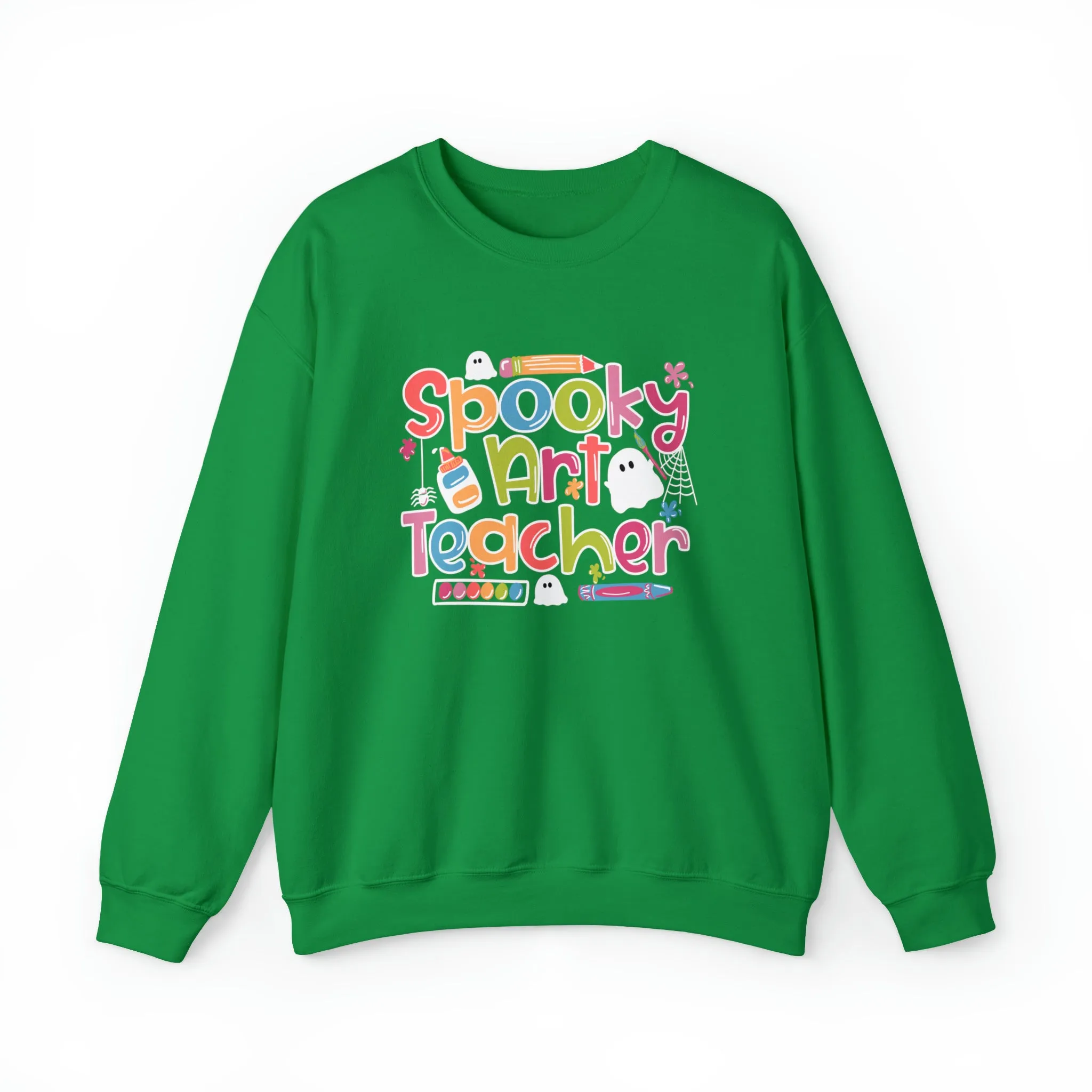 Spooky Art Teacher Unisex Heavy Blend™ Crewneck Sweatshirt