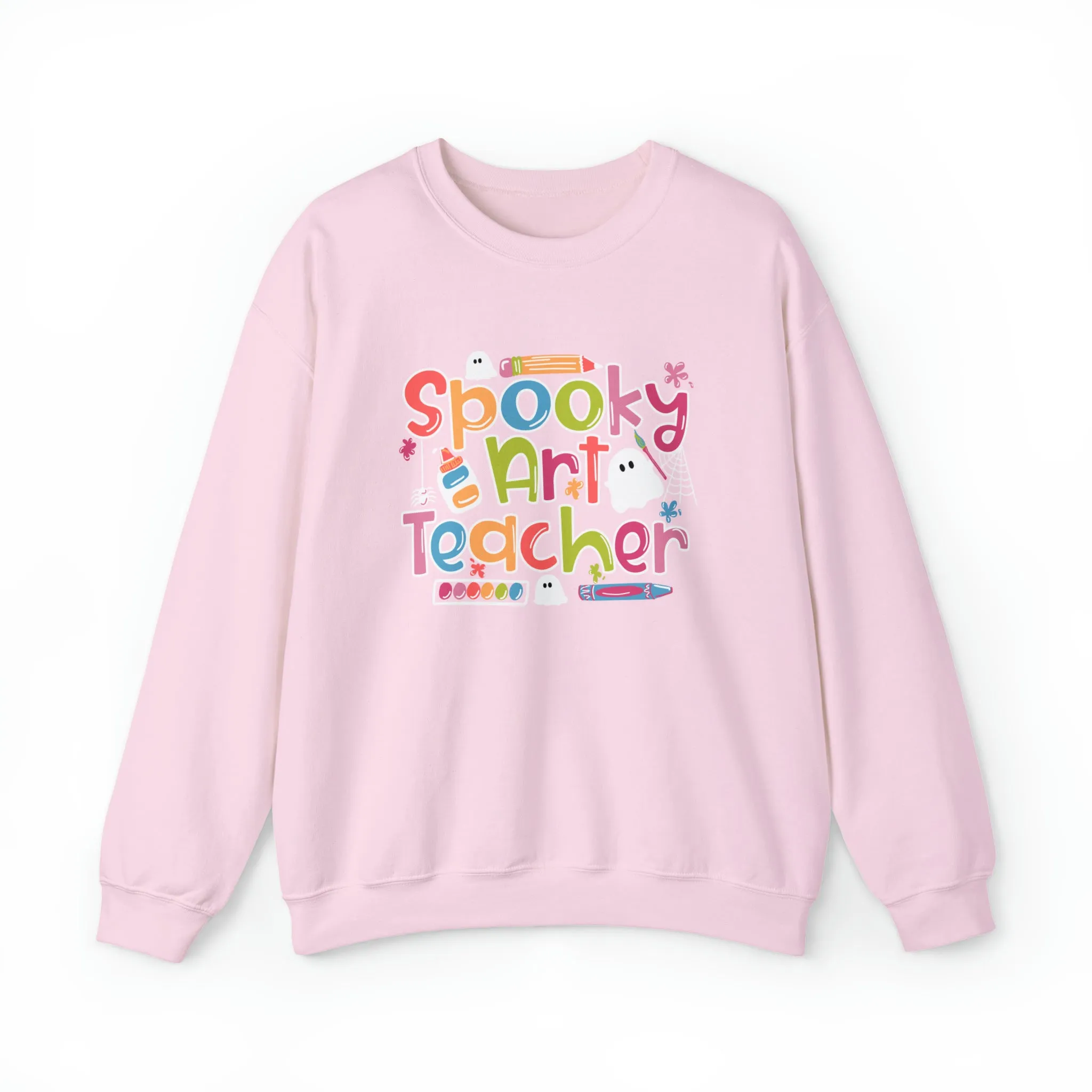 Spooky Art Teacher Unisex Heavy Blend™ Crewneck Sweatshirt
