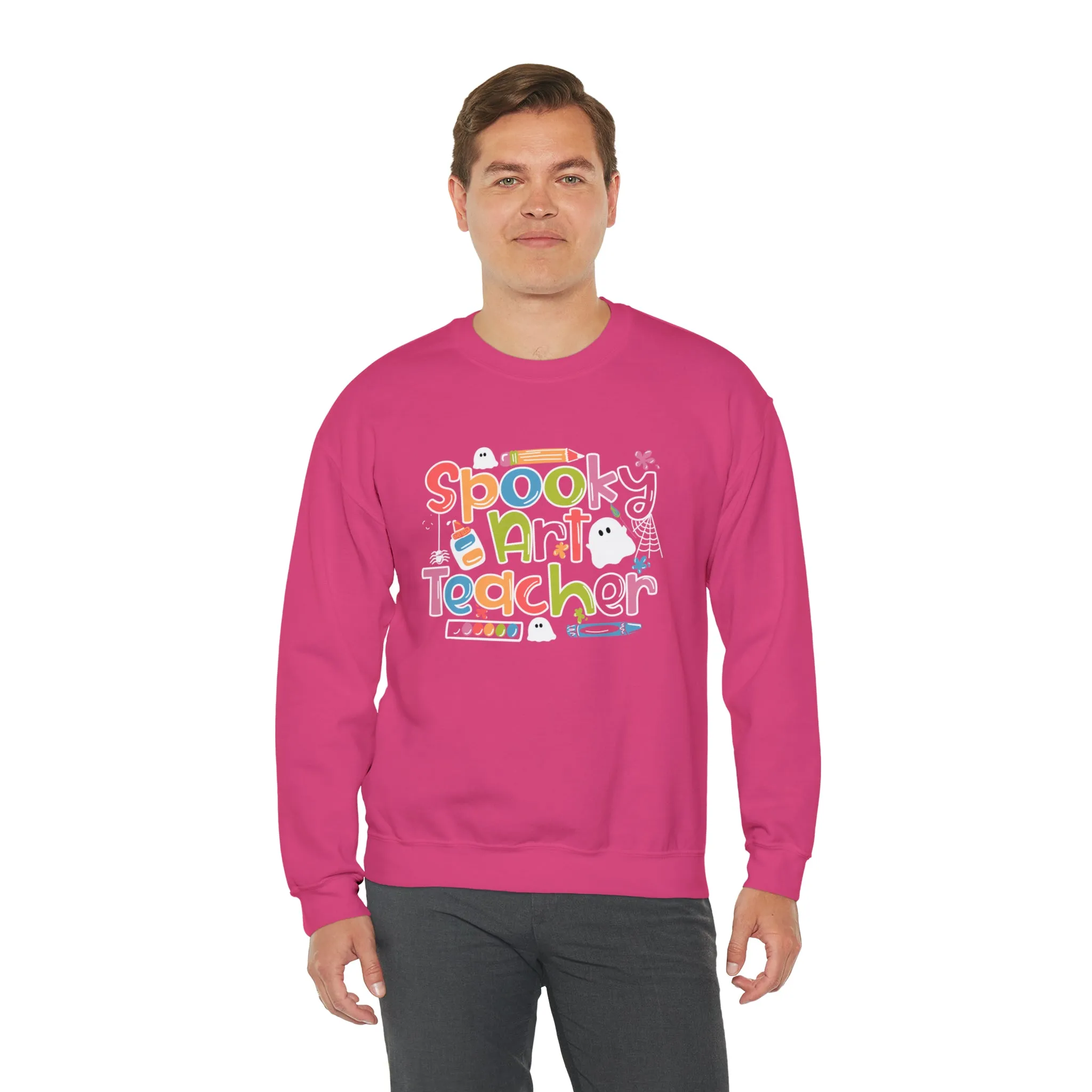 Spooky Art Teacher Unisex Heavy Blend™ Crewneck Sweatshirt