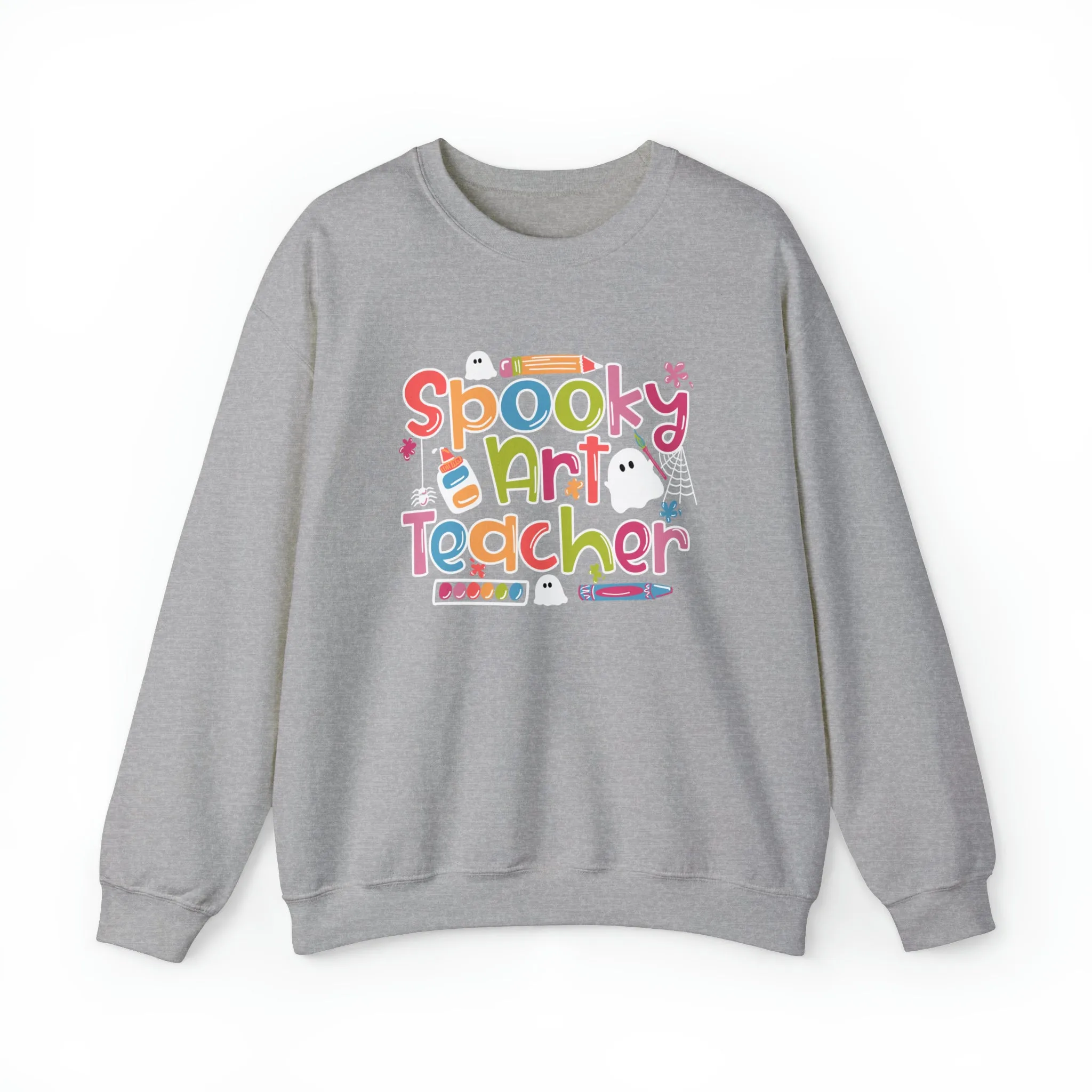 Spooky Art Teacher Unisex Heavy Blend™ Crewneck Sweatshirt