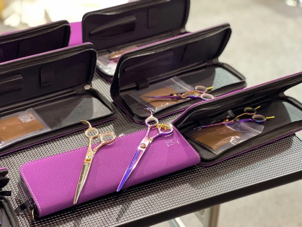 Tauro Pro Line Janita Plungė Stainless Steel Cutting Scissors Double Finger Rest Ergonomic Extremally Sharp For The Right-Handed, Curved
