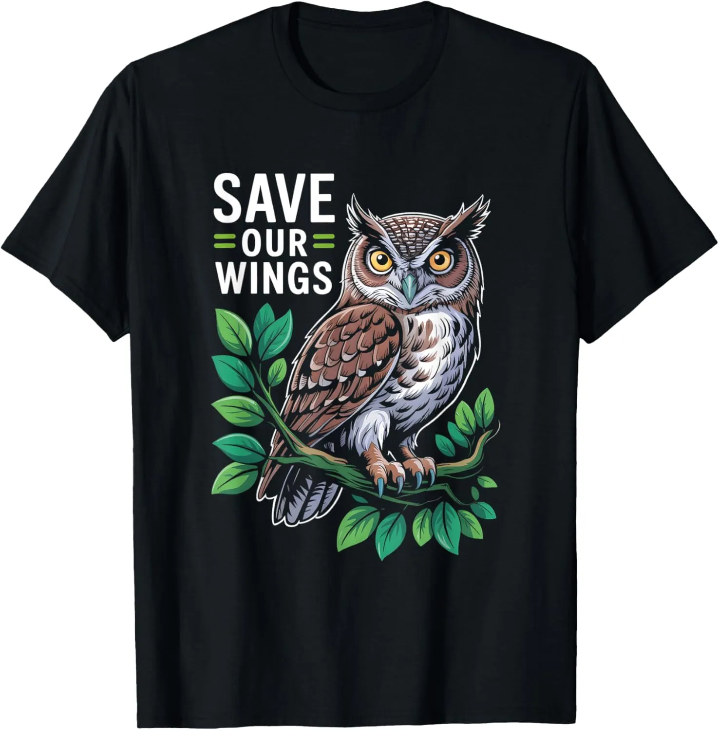 Wildlife Conservation Owl For Nature Lover Environmentalists T-Shirt