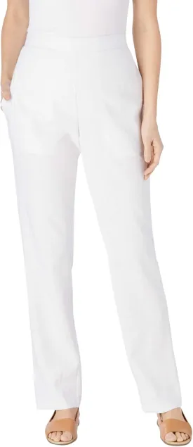 Woman Within Plus Size Straight Leg Linen Pant