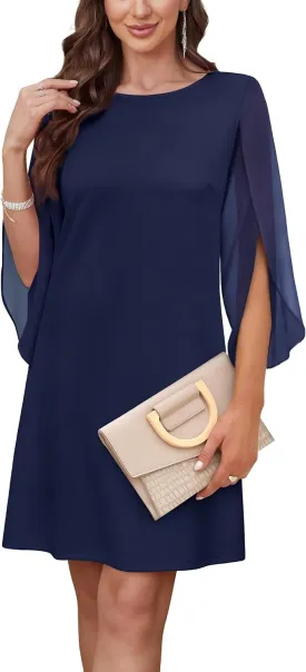 Womens Cocktail Dresses Flutter Sleeve Formal Dresse Wedding Guest Dresses for Women 2025 Trendy