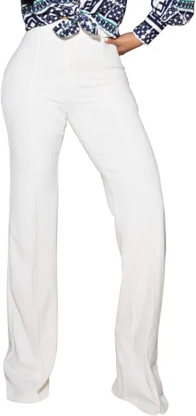 Women's High Waisted Stretchy Bootcut Pull On Dress Pants Casual Work Pants Fitted Trousers
